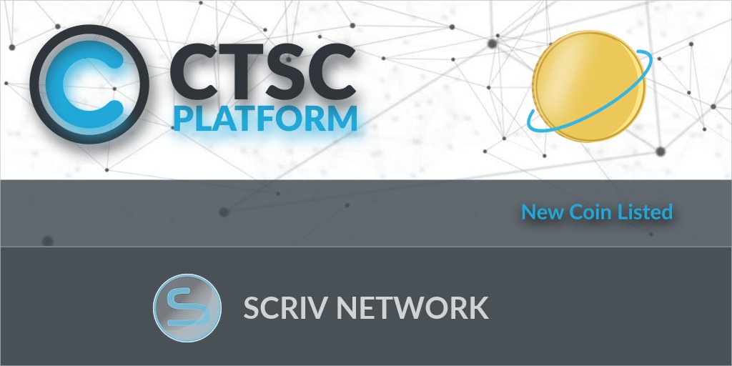 CTSCoin's tweet photo. @scriv_network has just been listed on the CTSC Platform. Head on over to the detail page https://t.co/WJ2ZOsmZSX.
@CTSCoin #blockchain #serviceproviders #ctscplatform https://t.co/LjvKPk7iky