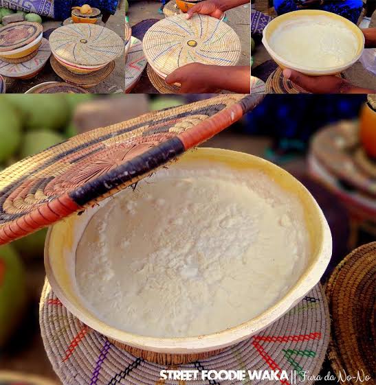 19. Fura De nonoTranslates to Millet and Milk. Nono is locally fermented milk with a slightly thick feel. It is originally from the Gasau people of Zamfara State. Traditionally, the vendors mold the fura into a ball and it's mashed into the milk just before serving.