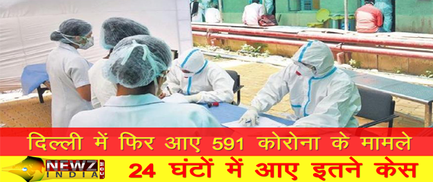 _newzindia's tweet photo. 24 घंटो में दिल्‍ली में आए 591 मामले #newzindia #coronavirus #Corona #CoronaUpdate #COVID19BC #COVIDー19 @ArvindKejriwal @AAPDelhi 

Read full story - 
https://t.co/6rueupuOJ4 https://t.co/Xr3v2V9yqc