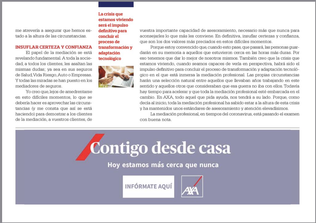 LSaezJauregui's tweet photo. 📣 Artículo: “La mediación de seguros en tiempos del coronavirus”. @PymeSeguros, nº 95. Págs. 34 y 35.
🌐
Léelo aquí:
https://t.co/Nso58Sr0VL https://t.co/eO81MScBxl
