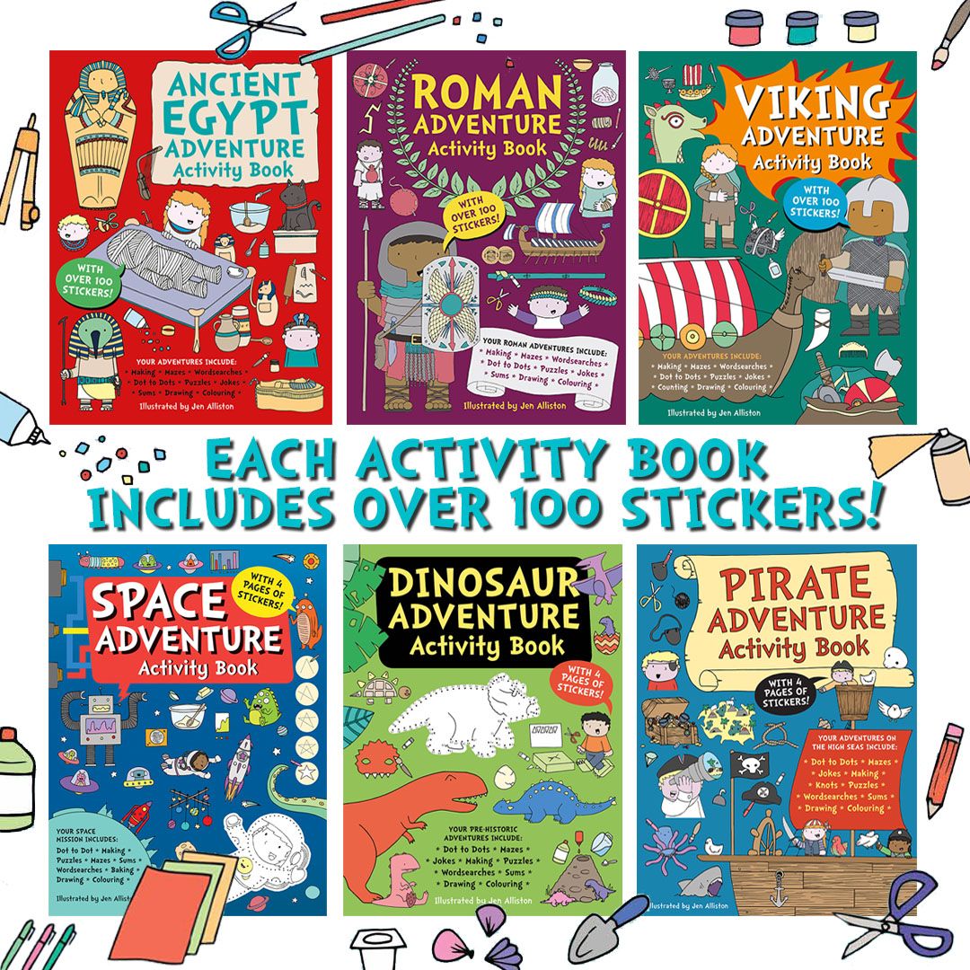 GMCbooks's tweet photo. The Adventure Activity Book series by @thatbeastjen are fun-packed activity books with puzzles, stickers, mazes, educational facts & more. The Viking Adventure Activity Book out this month - check it out & the rest of the series #activitybooks #adventureactivitybooks #ButtonBooks https://t.co/I5nLdonSiA