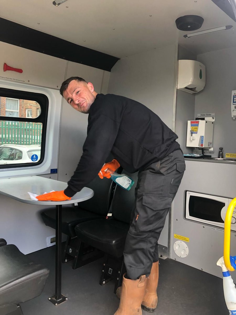 EurotankGroup's tweet photo. Fantastic to see the Eurotank Service Group Ltd’s latest welfare van being used in an appropriate response to Covid. 

Lunch breaks are a bit of a lonely affair at the moment . 

It is nice to have some quiet time to reflect on the day though!

#keepingyourfuelflowing https://t.co/fuKqeYehmt