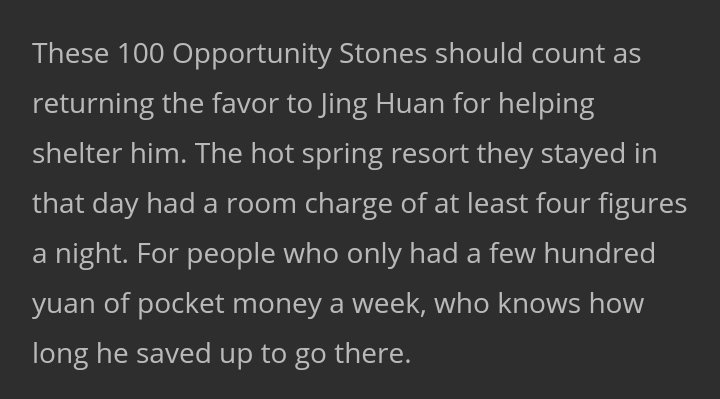 he still thinks jing huan is poor,, baby no