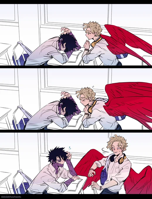 ??‍❤️‍?‍?? Happy kiss day! (laugh) An attempt was made!
#荼毘ホ #dabihawks #hawks #dabi #bnha #mha 