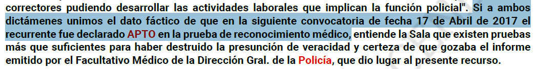 En 2016 expulsan a un opositor en el reconocimiento medico por "Pies planos".
En 2017 se vuelve a presentar, y aprueba el reconocimiento medico
