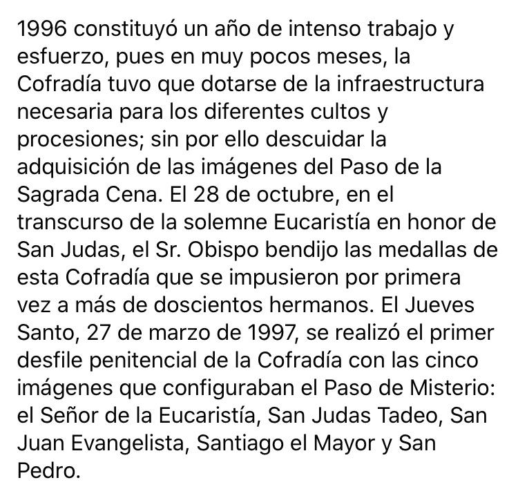 sagradacenacc's tweet photo. Hoy se cumplen 24 años de la fundación de nuestra Hermandad. https://t.co/uUTA8CVGiz