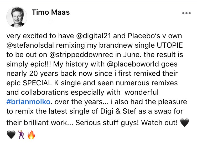 FansPlacebo's tweet photo. RP @timomaaslive facebook
➡️ https://t.co/3qcoCqaVyX
#digital21andstefanolsdal #timomaas #palcebo https://t.co/3A1CBxyDWK