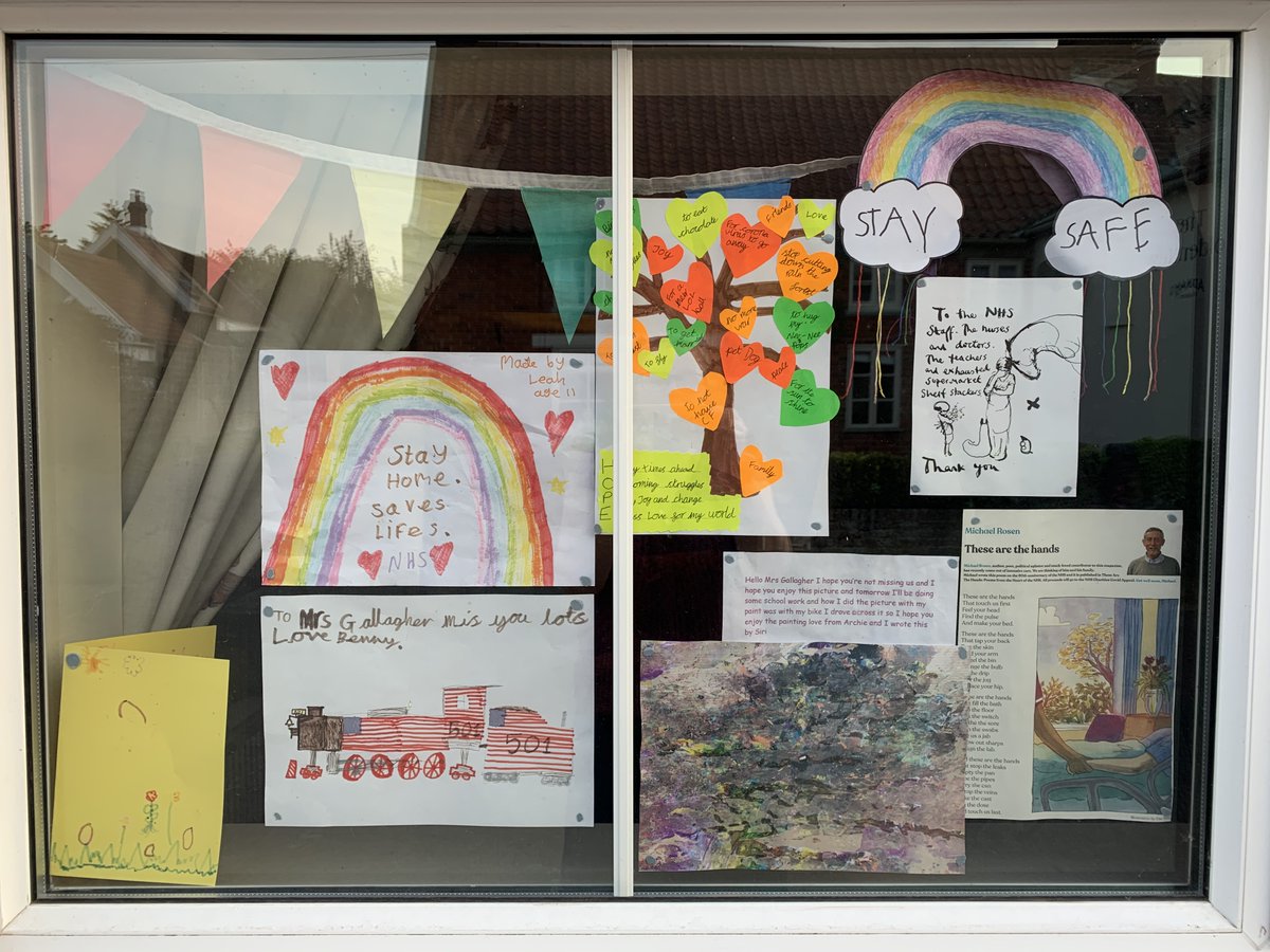 SnapeSchool's tweet photo. We love reading  #bookofhopes collated by the wonderful Katherine Rundell @Literacy_Trust.Axel Scheffler's Tree of hope has inspired us to make our own-this one is in my  window+it's very special  @_borntosparkle @TeresaCremin @EADT24 @WaveneyValleyAT @goldenkeysnape1 @SuffolkPHA https://t.co/rjyvEJWbFs