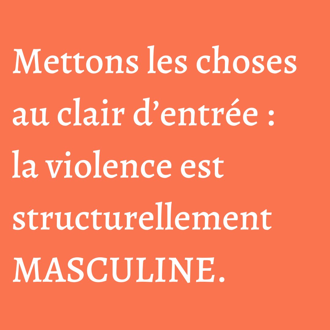 Il y a quelques jours, j’ai posté sur mon compte Instagram une série de slides expliquant pourquoi la violence était structurellement masculine. Le lendemain, mon post sautait pour cause de «discours haineux». Je vous laisse juge: