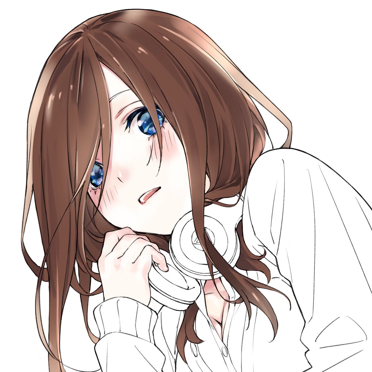 中野三玖 「落書き中ー 」|ウタのイラスト