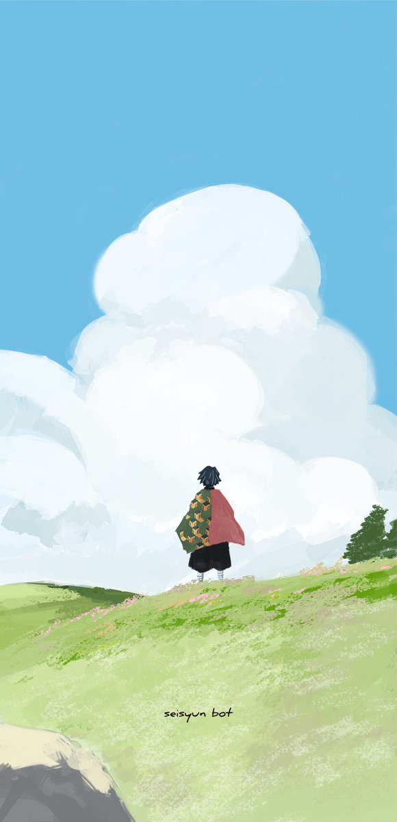 outdoors sky cloud grass solo day black hair  illustration images