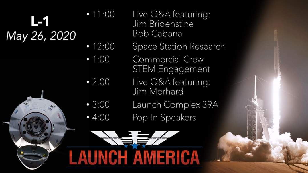 JelenaCv79's tweet photo. 27.05.2020 ๐๐
#LaunchAmerica #NASA #SpaceX #CrewDragon #SpaceHumanity @NASA @SpaceX @SpaceHumanity https://t.co/aDiDlJWqgj