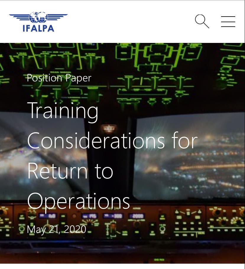 aviadoras_'s tweet photo. The aeronautical operation is returning to normal and IFALPA has created the guide "Training considerations for return to operations"
Available to download: https://t.co/Sm83LdR8Nm
.
.
.
#aviadoras @sepla_pilotos @IFALPA #aviation #pilots #guide #returnoperation #wewillflyagain https://t.co/zZazGCyUrA
