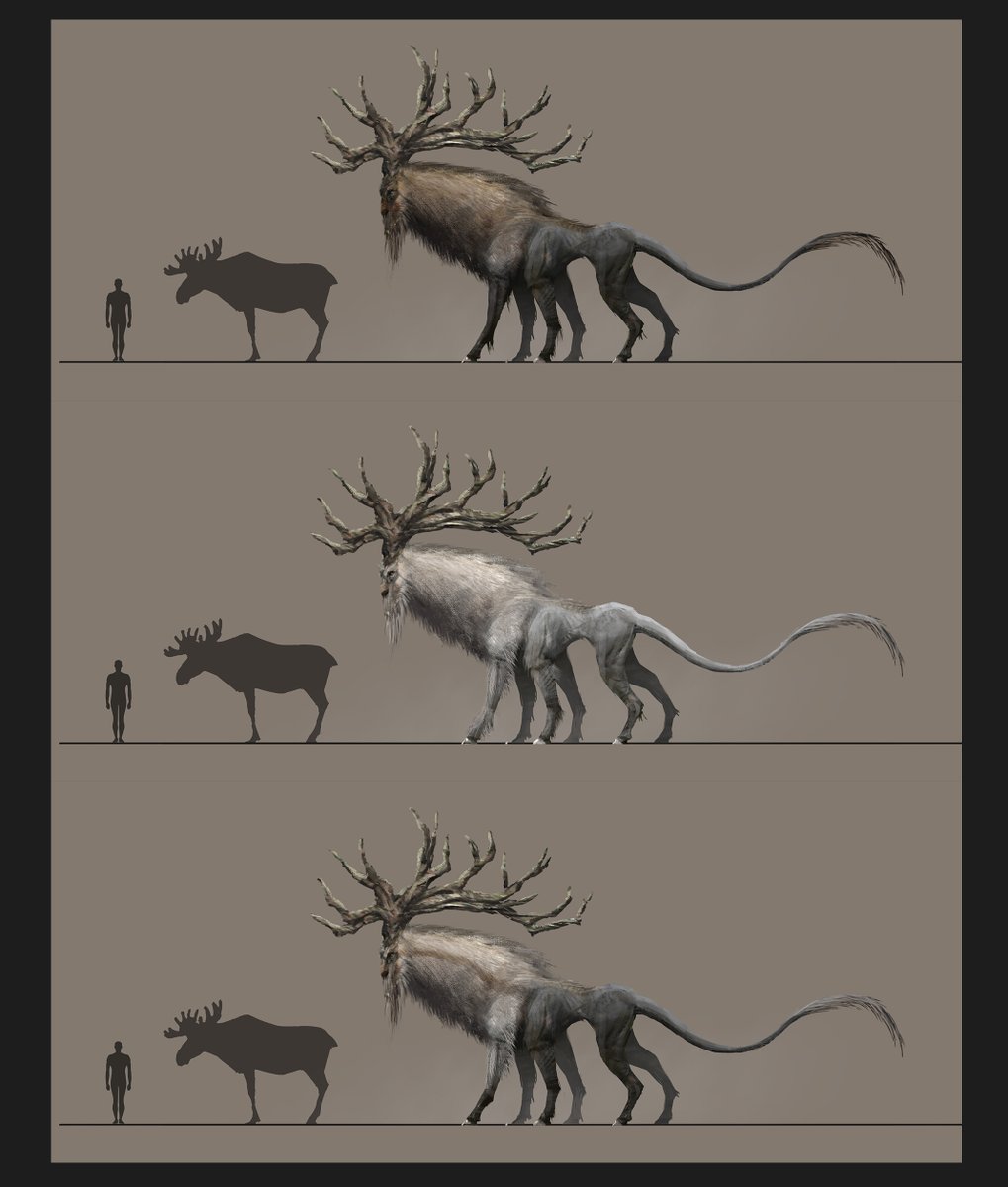 デザイン画 カラーバリエーション。ヘラジカよりももっと大きい。
Color Variation.    3/4 