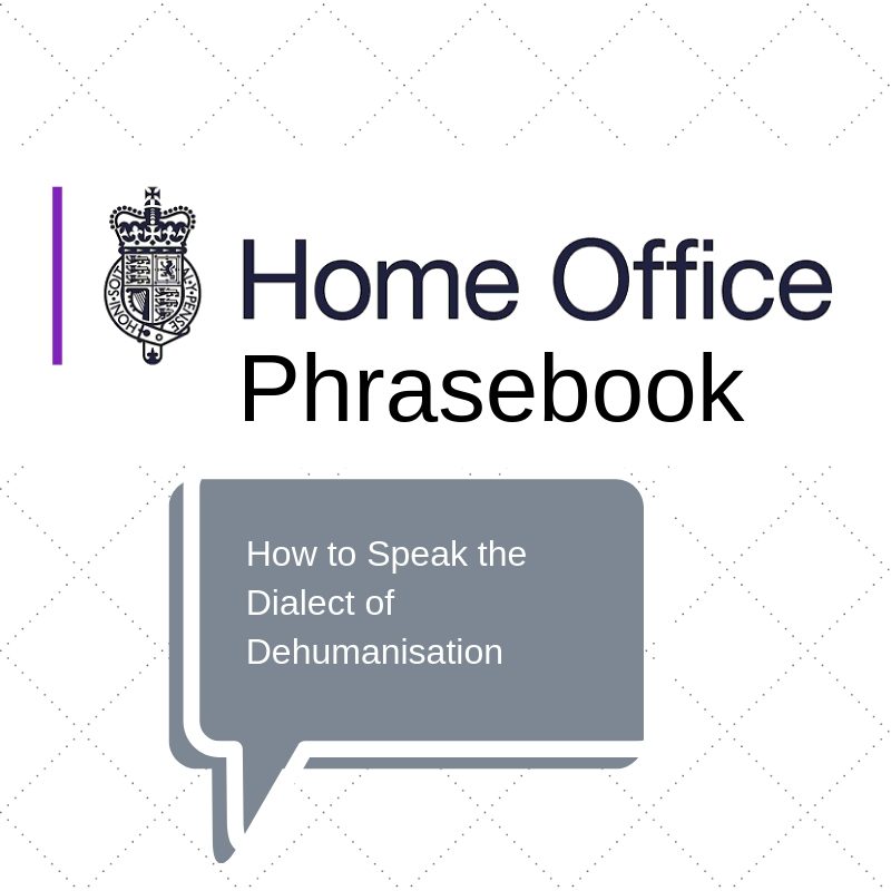 DetentionForum's tweet photo. 'A dialect of dehumanisation'. The way in which government officials talk about immigration is the 'supporting scaffolding' on which the #hostilenvironment has been built. A 2018 blog post that it's worth reading again: https://t.co/RvXIIPr0Ta https://t.co/sAW0riChVO