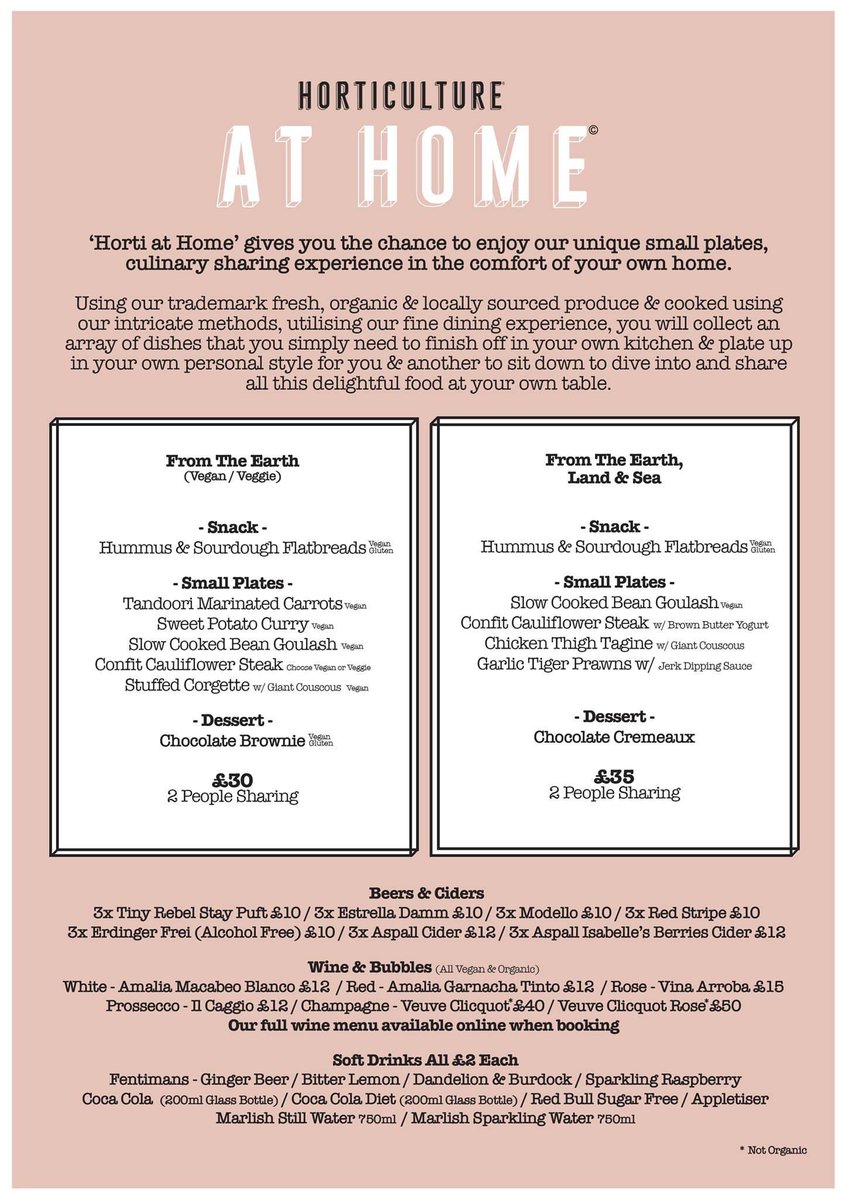 HorticultureNcl's tweet image. HORTI AT HOME FULL DETAILS! - So chuffed to get our kitchen fired up again and for good folk to be tasting our food once more! Website opens 10am Sunday - collections next Saturday. See Full details in images below and our social media HorticultureUK.co.uk 
#HortiAtHome