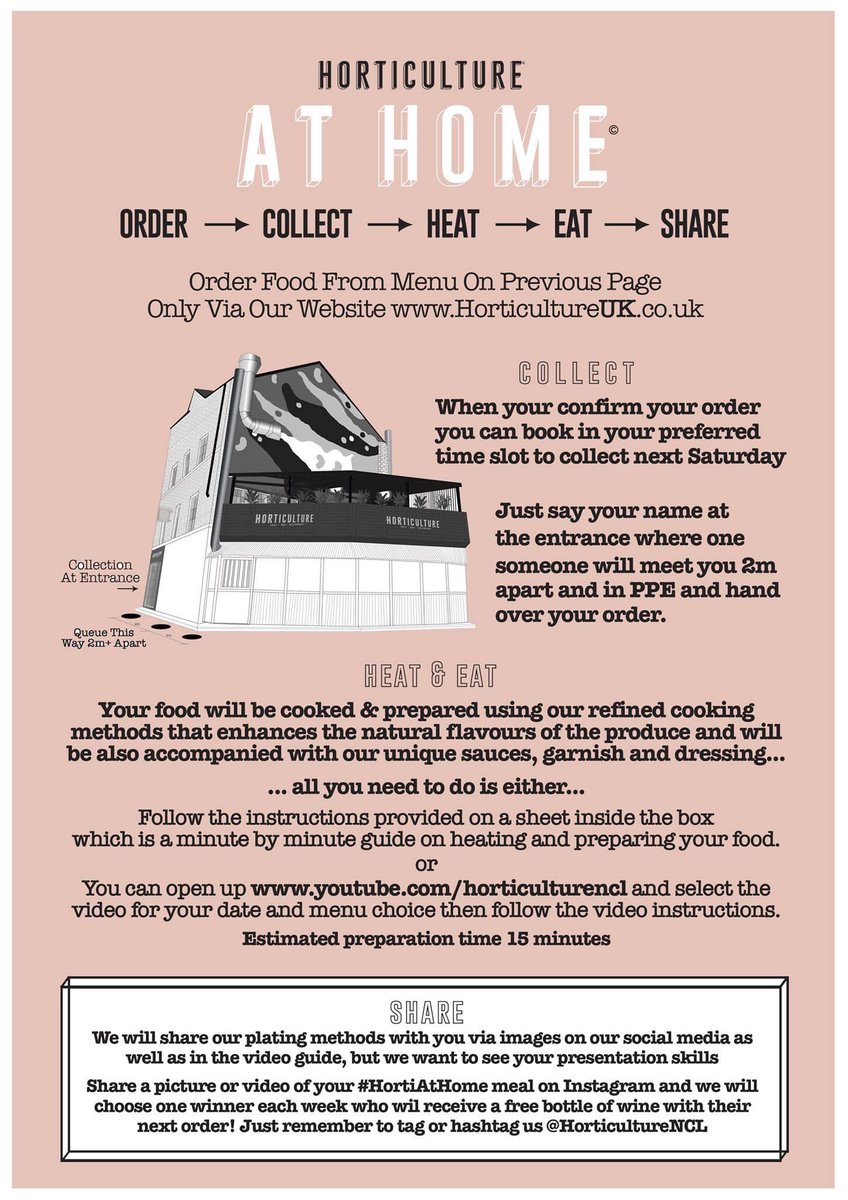 HorticultureNcl's tweet image. HORTI AT HOME FULL DETAILS! - So chuffed to get our kitchen fired up again and for good folk to be tasting our food once more! Website opens 10am Sunday - collections next Saturday. See Full details in images below and our social media HorticultureUK.co.uk 
#HortiAtHome