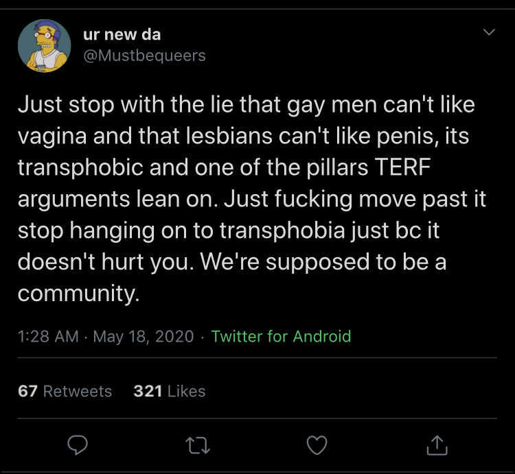 My favourite bit from on this is the third pic with the "if you think its homophobic..." and then uses a homophobic insult about "poles" up assess. What a homophobe.