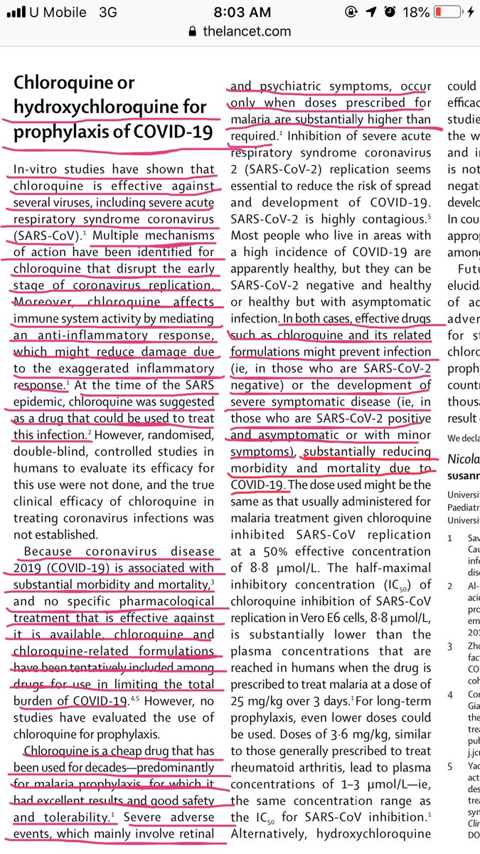 Thisto argue against the lamestream touting the latest “study” against HCQ. Learn that as the study was based on “retrospective” data, it doesn’t make sense since those who were given HCQ by their doctors must have been the seriously ill n HCQ actually saved them.  #HCQSaves.  https://twitter.com/shalomegrace1/status/1263958183585869824