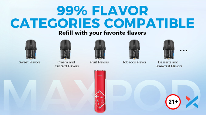 Freemaxvape's tweet photo. 😍😍What flavor is your cloud today? With Maxpod, you could choose almost any e-liquid you like.

⚠Warning: This product contains nicotine, nicotine is an addictive chemical. For 21＋ only...

#FreemaxMaxpodKit #Maxpod #freemaxsaltcoiltech2 #MaxpodPod #freemaxPod #NSMeshCoil https://t.co/12LCoLIZqc
