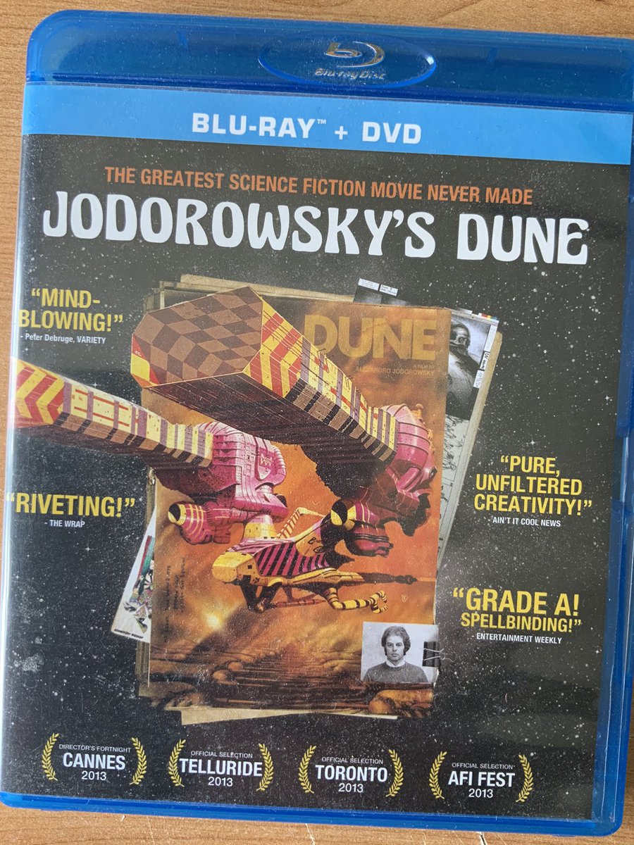 “Jodorowsky’s Dune” 2013. Featuring a ton of Moebius concept art and storyboards for this ill fated adaptation of the famous book.