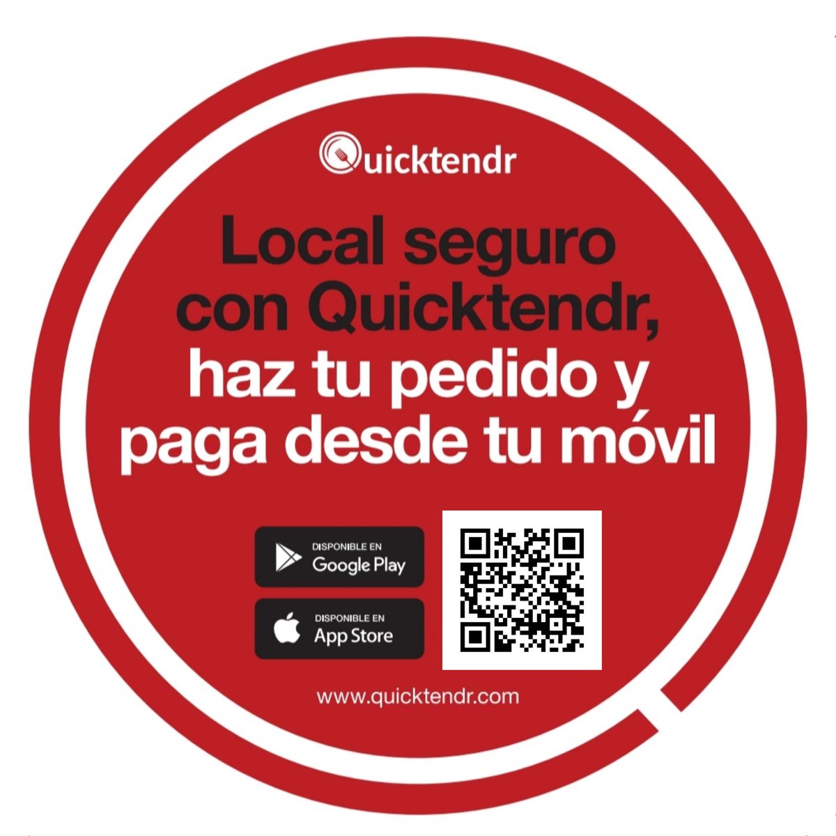 quicktendr_es's tweet photo. Local seguro con Quicktendr. Preparados para la fase 1. A partir de hoy podrás encontrar nuestro distintivo en los bares y restaurantes que utilizan Quicktendr. Haz tu pedido y paga desde tu móvil con total seguridad. #baresSegurosconQuicktendr #quicktendr https://t.co/0SQUQJPKk1