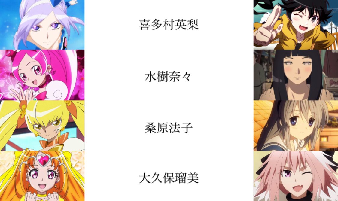 山本 槙 固ツイウマ娘mad على تويتر 実はこのキャラたち プリキュアと同じ声優なんですよ