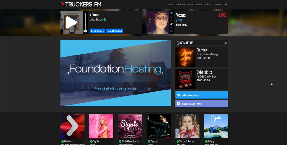 FoundationWebUK's tweet photo. Have you seen us on the @TruckersFM website?
When you do there might be a promo code for you 🙈

👉 https://t.co/i42Iy9vcW4 https://t.co/xAB1CZuq6g