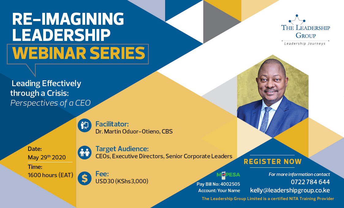 OduorMartinO's tweet photo. Join us as we share perspectives on leadership using this link: https://t.co/eJz8HRqlGI https://t.co/LdtTAIU1Tc