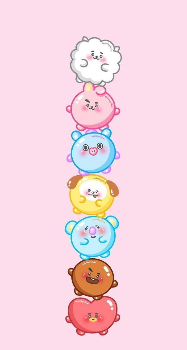 My favorite BTS x BT21 wallpaper combinations. A short thread.Cr. To respective owners.Warning: A lot of fluff and cuteness.