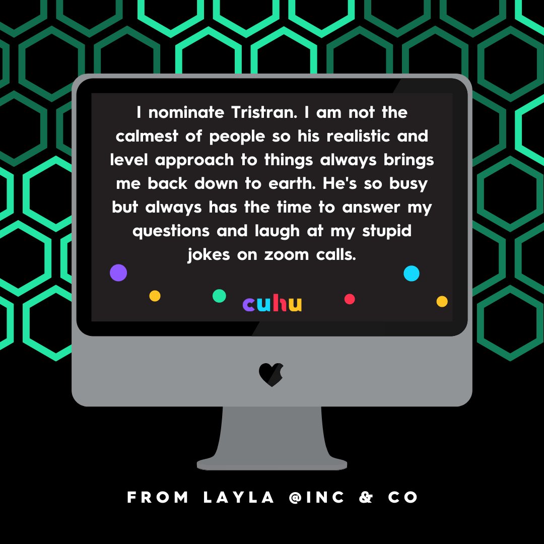 MadeByCuhu's tweet photo. Some of the Cuhu team have received kindness nominations from the wider team. We are super proud of these guys who make the team so awesome! 💥 

#appdeveloper #devs #development #kindess #mentalhealthawarenessweek #mentalhealth #happiness https://t.co/ZcxPdRyAxN