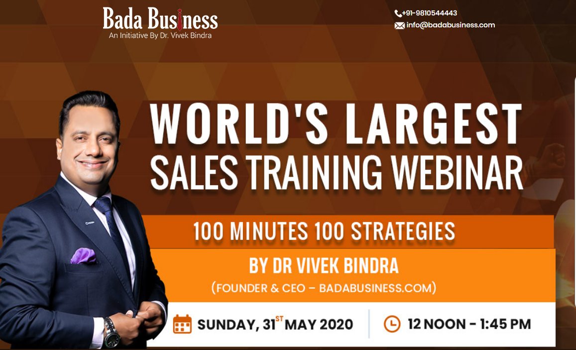 allljproject's tweet image. WORLD'S LARGEST
SALES TRAINING WEBINAR
Free sales training webinar
Education make simpler 
#LJProjects