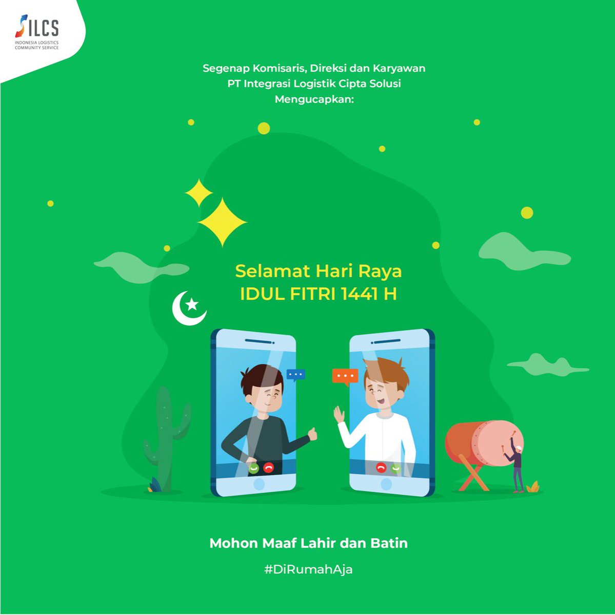 ilcs_id's tweet photo. Komisaris, Direksi dan seluruh Karyawan PT ILCS mengucapkan Selamat Hari Raya Idul Fitri 1441 H. Mohon maaf lahir dan Batin.
#LebaranDiRumahaja
#sendingvirtualhug
#HariRayaIdulFitri
#ILCSSeru https://t.co/KKD9JSJfGf