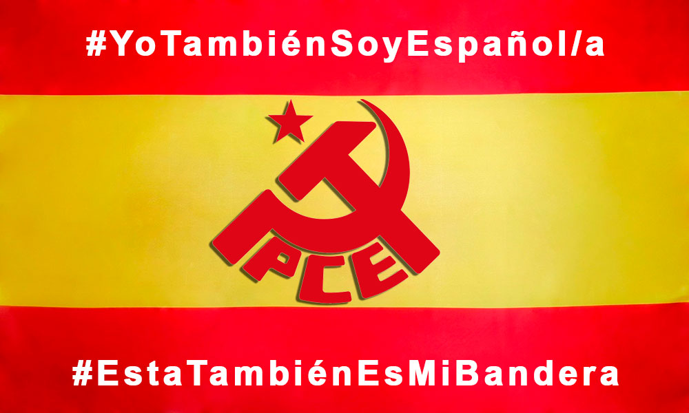 MasAlbacete's tweet photo. Recorre #Albacete una manifestación convocada por VOX. Hay quien cree que la bandera le pertenece y no estamos de acuerdo. Nos posicionamos políticamente con claridad: Albacete pacifista y antifascista. #YoTambiénSoyEspañol #YoTambiénSoyEspañola #EstaTambiénEsMiBandera https://t.co/PaPdZNBbN5