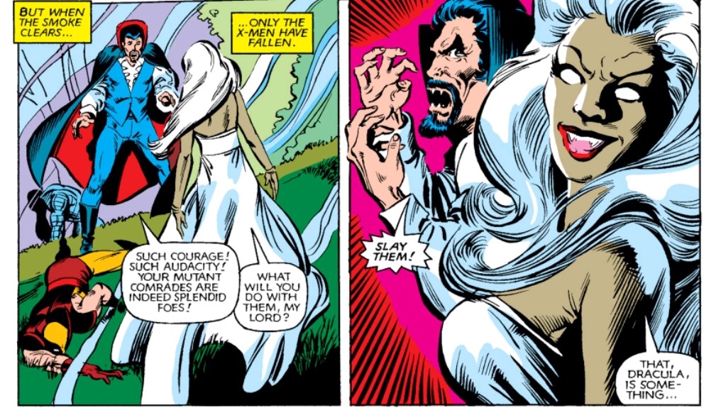 Of course, we can take this up as a far simpler idea: Storm is no Mina Harker, and when you try to cast her into that role of sexually-repressed victim (of both monstrous desire and social control) she’s just going to kick a lot of ass instead. 6/6