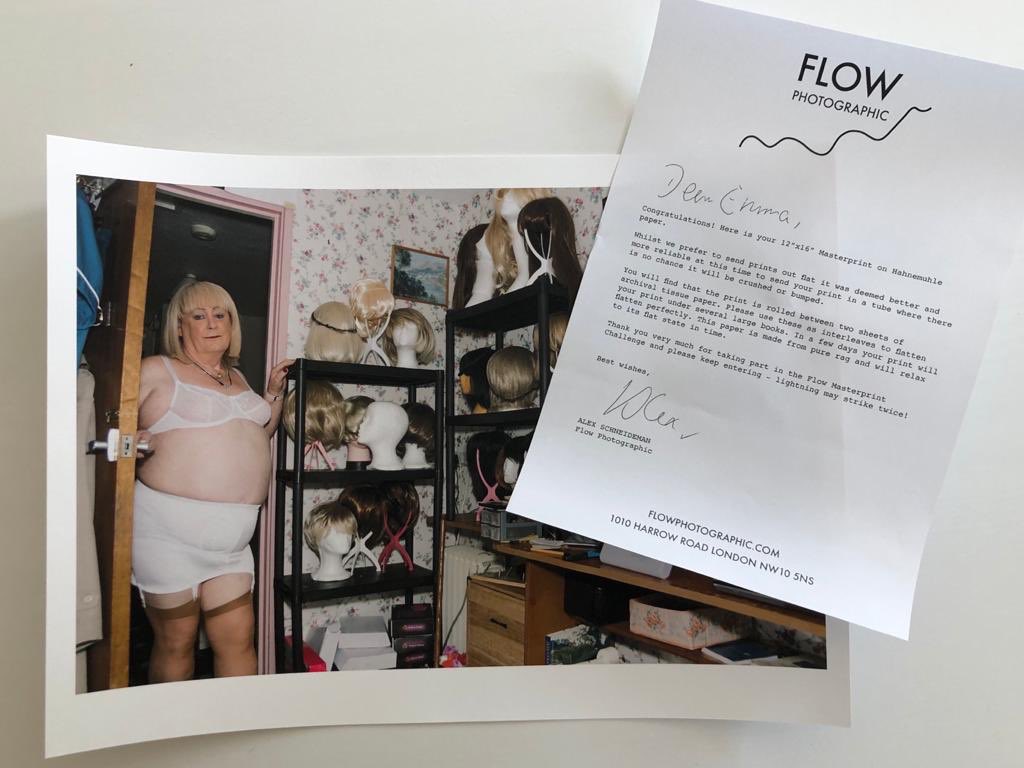 Look what arrived in the post today! A beautiful print by <a href="/flowphotog/">Flow Photographic</a>. This picture from my series “Dammit Janet I Love You” selected by <a href="/InfoMfinn/">Matthew Finn</a> for the Flow Photographic Challenge. Thank you so much Alex.