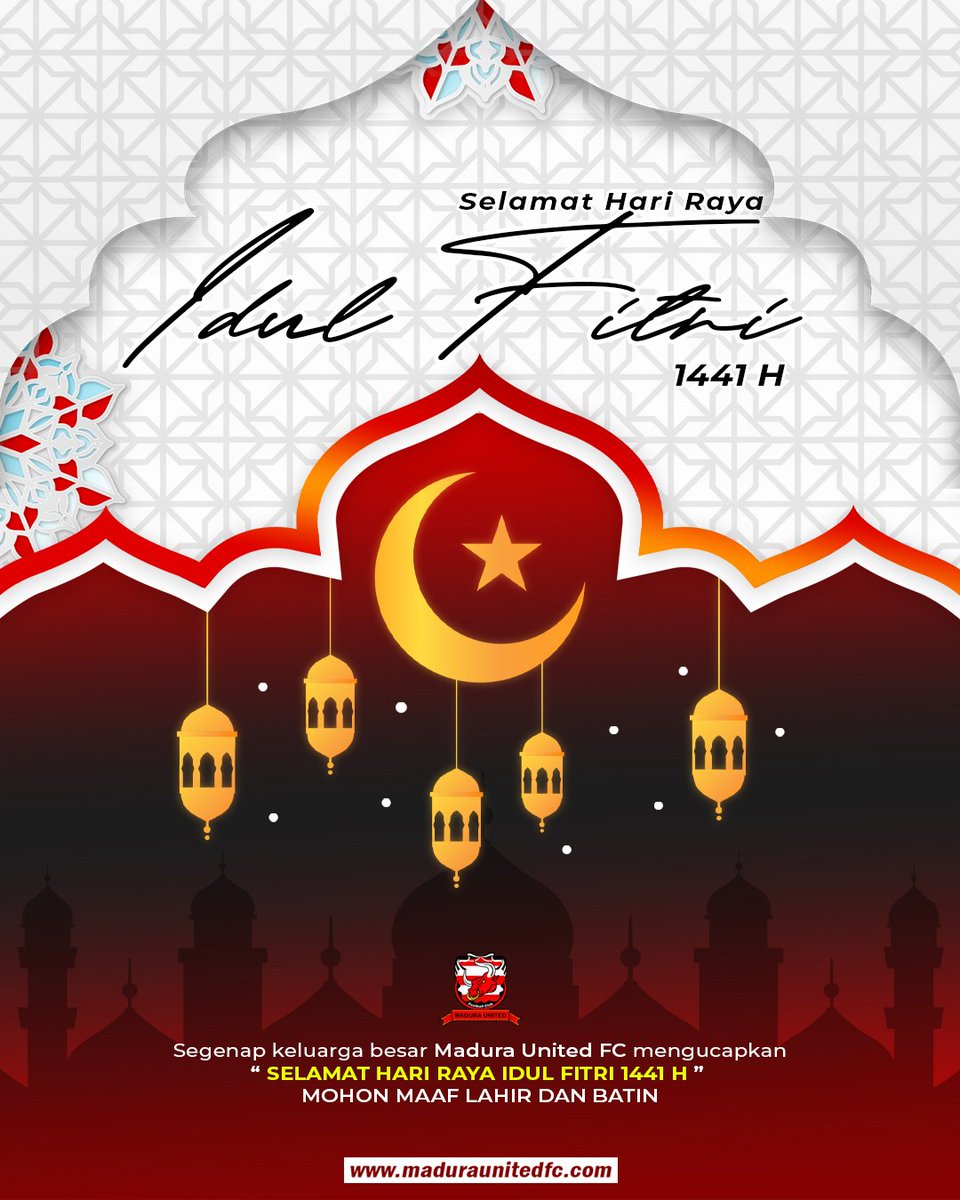 Segenap keluarga besar Madura United mengucapkan Selamat Hari Raya Idul Fitri 1441 H. Mohon maaf lahir dan batin 🙏

Semoga kita dipertemukan kembali di bulan Ramadhan yang akan datang 🤲