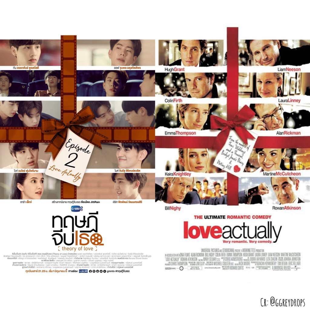 love actually (2003)- this movie shows different aspects of love: puppy love, unrequited love, etc.- shows how people give, receive, and feel love- that's where third's confession was from, y'all gotta see the original one too cause it's also painfully romantic lol