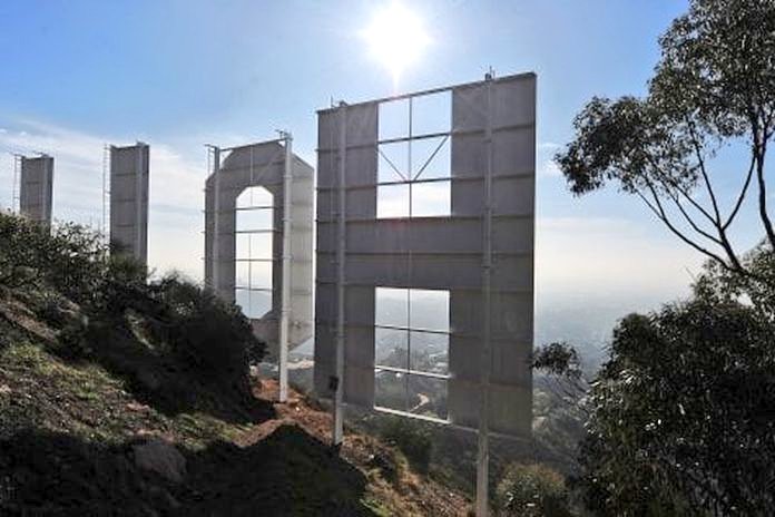 Billboards were always used to promote real estate developments, but Hollywoodland's sign was designed to outshine all of them.The letters were constructed out of chicken wire, telephone poles & sheet metal 50 feet high & 30 feet wide in July 1923. #Hollywood  #LosAngeles