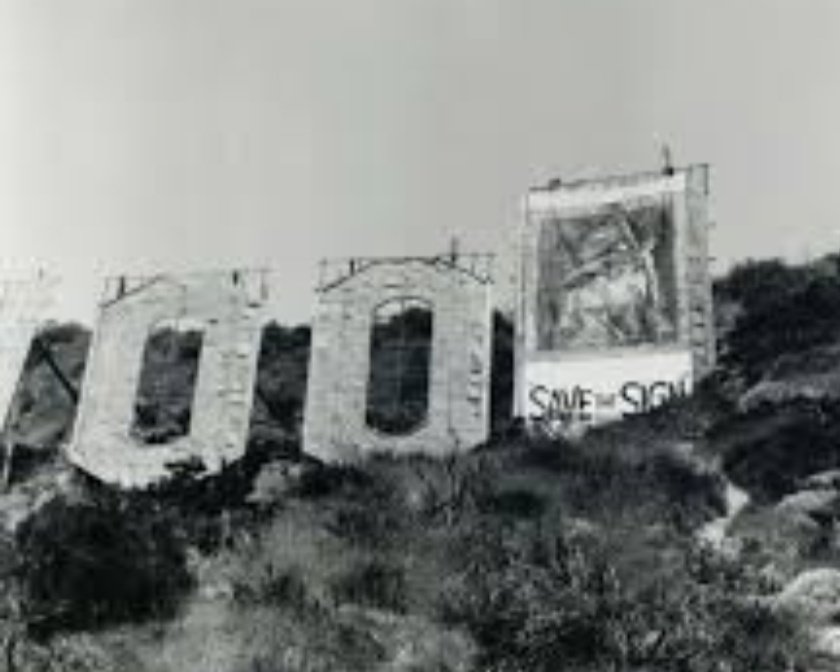 In 1944, the City of Los Angeles bought the land which the sign sat onThey didnt want the sign, so tried to tear it downResidents protested & the City agreed to salvage it on the provisor that the "land" would be removed, so the sign represented the community & not the estate