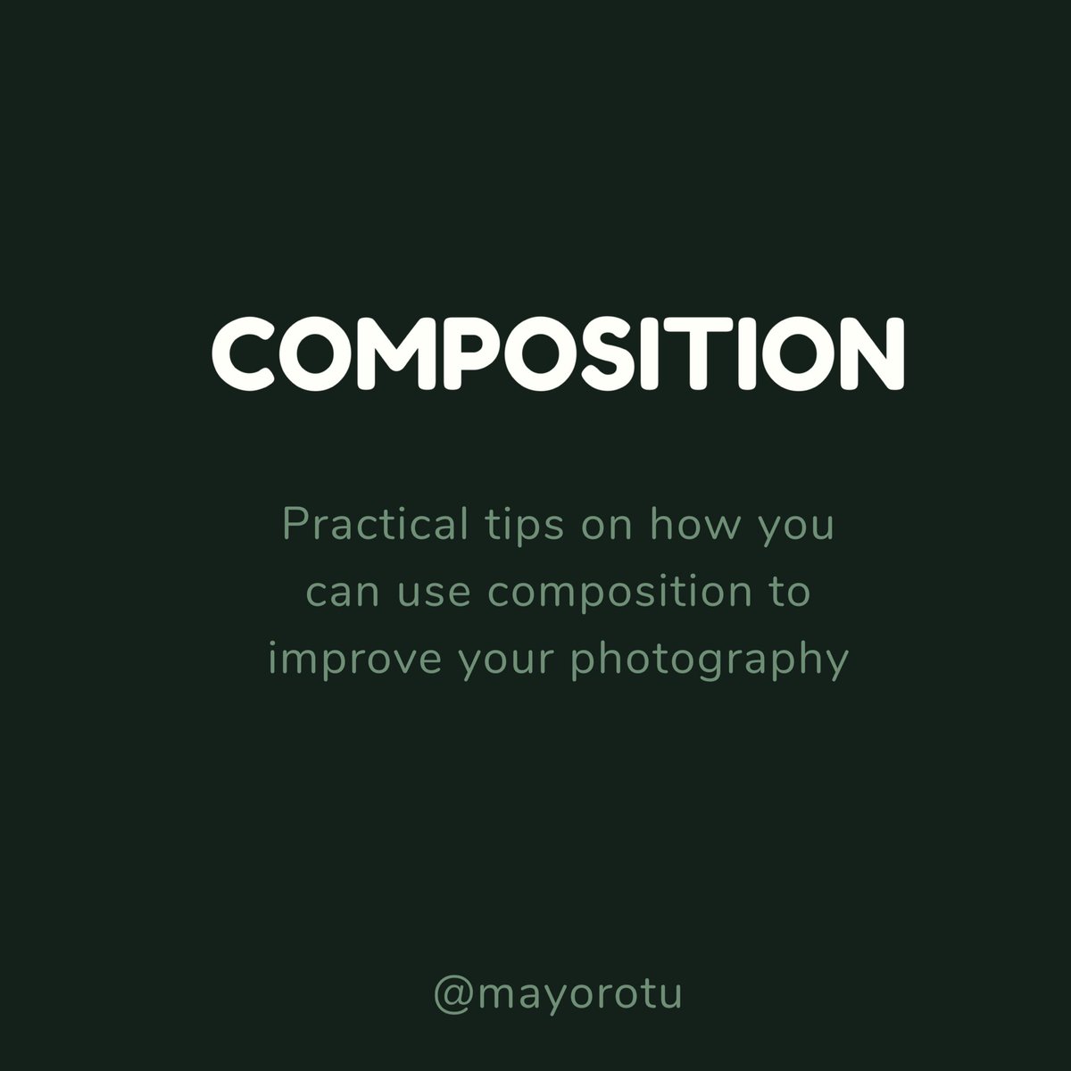 Let’s talk about composition.I hope the tips in this thread will help you take better images as a photographer. It’s a Thread