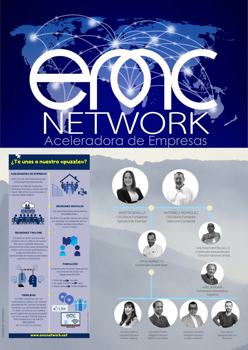 emcnetworkspain's tweet photo. 💙¡Qué gran satisfacción es ver como emc NETWORK se extiende!🤝🌎
🧩¿𝐐𝐮𝐢𝐞𝐫𝐞𝐬 𝐬𝐞𝐫 𝐩𝐚𝐫𝐭𝐞 𝐝𝐞 𝐧𝐮𝐞𝐬𝐭𝐫𝐨 𝐩𝐮𝐳𝐳𝐥𝐞?
☎️911 12 45 92
#emcnetwork #PlusesBlue #aceleradoradeempresas #oportunidadesdeNegocio #gruposdetrabajo #networking #reunionesdetrabajo #ODES17 https://t.co/HKbqFiBRhb