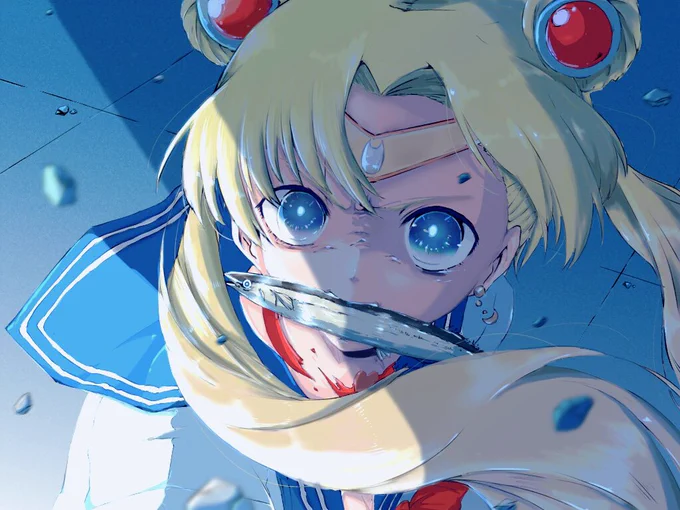 秋刀魚を盗むうさぎ
 #sailormoonredraw 