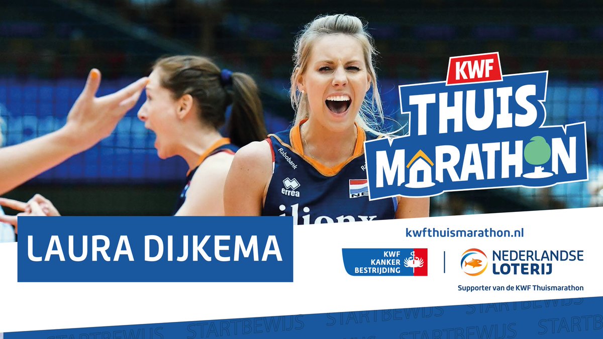 “Ik loop mee voor mijn vader en alle kankerpatiënten in Nederland.” 

Topvolleybalster <a href="/lauradijkema/">Laura Dijkema</a> sluit zich aan bij het #OranjePeloton! Op zaterdag 30 mei lopen we samen de #KWFThuismarathon voor het <a href="/kwf_nl/">KWFKankerbestrijding</a>🧡

Loop ook mee of support het team!👇🏻
bit.ly/kwfthuismarath…