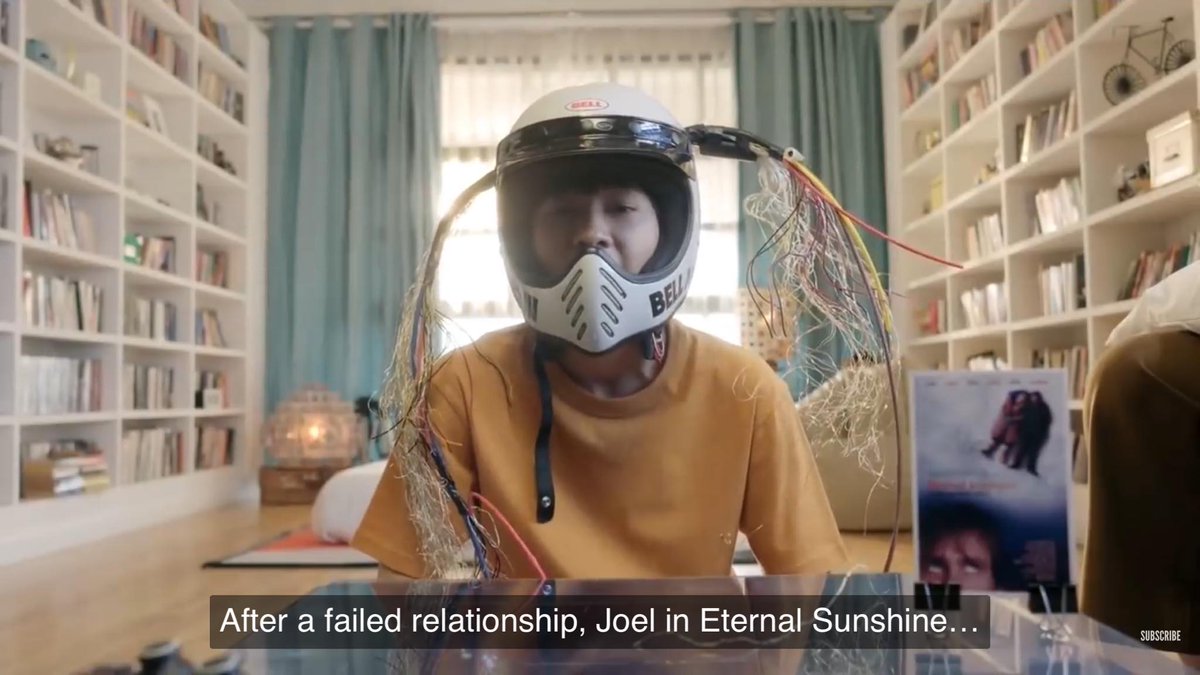 eternal sunshine of the spotless mind (2004)- a mindfucking movie but that's what makes it great pls watch it i strongly suggest it 10/10 !!- u never forget someone u love even if u try :p- u'll understand why third wears khai's helmet when he was reviewing this movie hihi