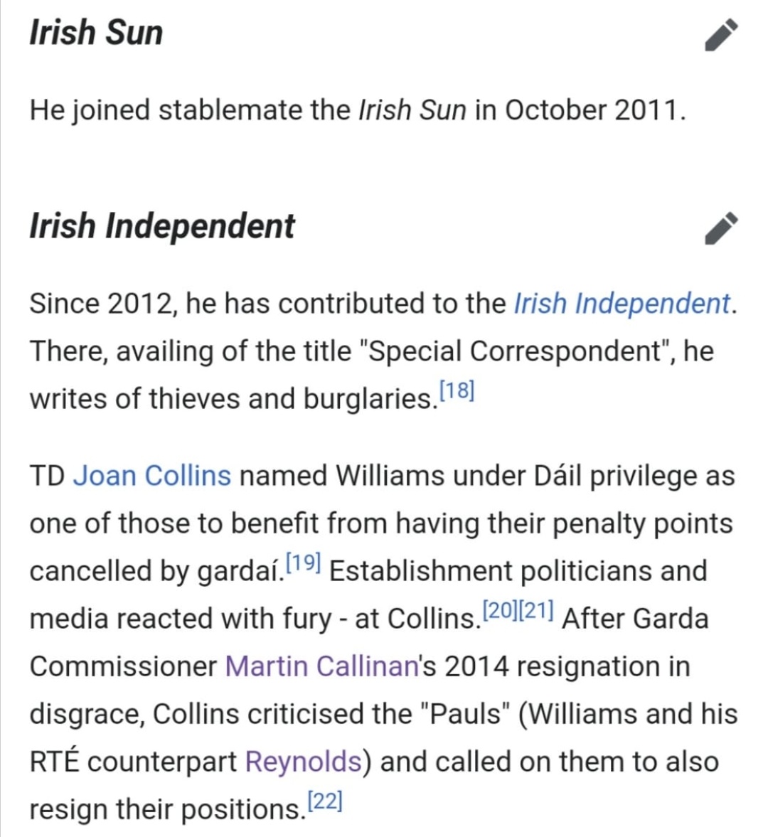 yasminmilne13's tweet photo. Wikipedia page on Paul 'Scumbag' Williams says it all really.A shill for corrupt cops. Tried to frame an innocent Garda as a pedo for his corrupt mates.Dirty filthy scumbag
#TruthAboutRegency @gardainfo @FineGael @nicolatallantsw @EwanMacKenna @GavanCasey @mickthehack @johnhand_ https://t.co/sG7Y6YhjOp