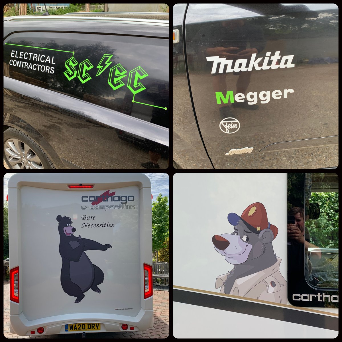KnockoutPrint's tweet photo. #knockoutprint van vinyl fitting in the heat this week. Get in touch if we can help bring the sparkle back to your work vehicle or you just fancy some fun additions to your camper van?! https://t.co/2XLvSFhelD