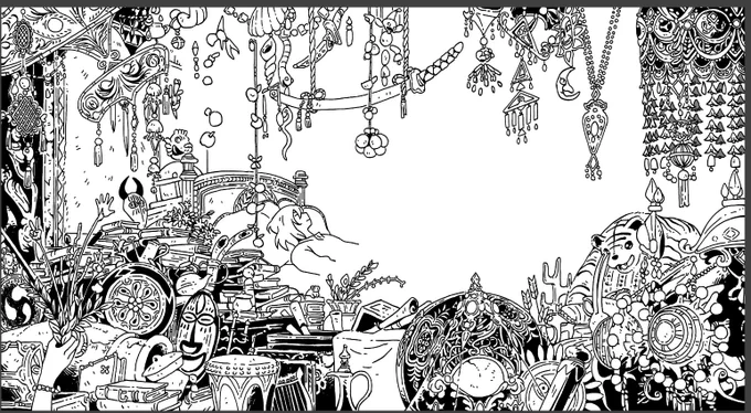 I feel like the only thing I'm good at is being patient with drawing everything one part at a time XD
It does look pretty nice at this stage though :3c 