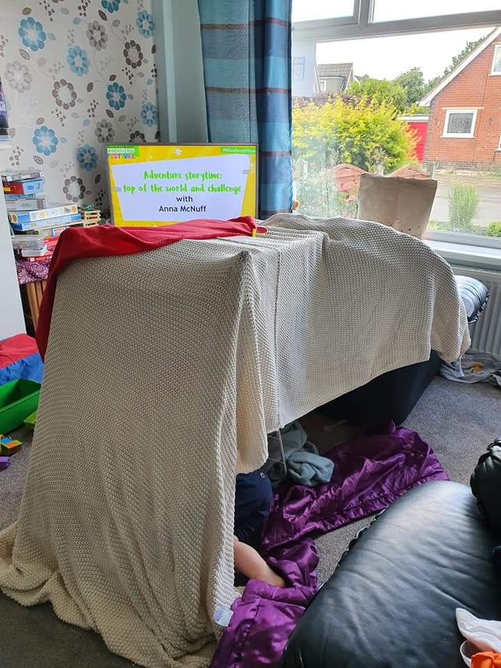 ggsandbach's tweet photo. Photo's are coming in over our @ggsandbach #CampAtHome and @Girlguiding #AdventuresAtHome Festival.  Lots of den building and some leaders braving the outdoors ⛺🥳🎉 @GirlguidingCB @Girlguiding_NWE https://t.co/kJRfK3UTVq