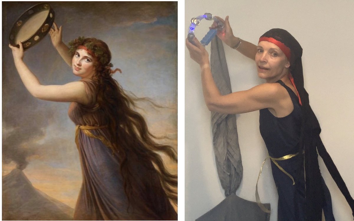 Day 46 of the #betweenartandquarantine #tussenkunstenquarantine

Elisabeth Vigee Le Brun’s Lady Hamilton (her again) as a Bacchante Bancing before Vesuvius. Hands, hair, arms and a light up bloody tambourine!! This has broken all records for the number of deleted to get it right!